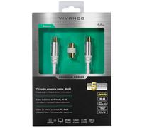 Vivanco Cavo Coassiale 5m Cavo Antenna Full Digital HD TV 4K HD+ HDR DVB-T2 BK