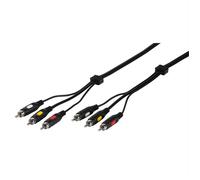 Vivanco VVV3RCA20MMK cavo audio 2 m 3 x RCA Nero