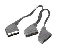 Vivanco Cavo Scart Adattatore Y IN / Fuori Switch Splitter 1x Spina 2x Presa