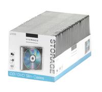 Vivanco CD SLIM 50B Custodie per CD/DVD, 50 pezzi