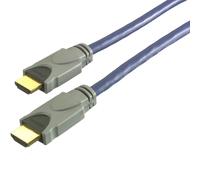 Vivanco HDMI Cable HQ 5m Blu 4K 3D 1080p Full HD, 1:1, Dorato, 5 Unità