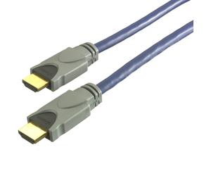 Vivanco HDMI Cable HQ 5m Blu 4K 3D 1080p Full HD, 1:1, Dorato, 5 Unità