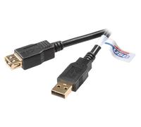 Vivanco High-grade USB 2.0 certified extension cable, 3.0 m cavo USB 3 m USB A Nero