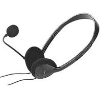 Vivanco IT-HS - Cuffie stereo con telecomando, ultraleggere, controllo volume, colore: Nero