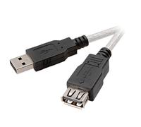 Vivanco - Prolunga USB 2.0 con Presa USB A Femmina su USB A Maschio, Colore Nero 1,8 m