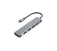 Vivanco VNITHUBHDMI4USBIN hub di interfaccia USB tipo-C 5000 Mbit/s Grigio