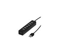 Vivanco VVITHUB20USB7IN1OUT hub di interfaccia USB 2.0 Type-A Nero
