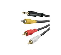 Vivanco VVVJACK353RCAK cavo audio 2 m 3.5mm 3 x RCA Nero