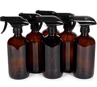 Vivaplex, 6, grande, 470 ml, vuoto, in vetro ambrato con spruzzatori a grilletto nero