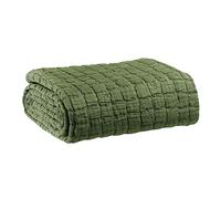 Vivaraise Copriletto Swami - Caldo copriletto copridivano - 100% cotone lavato Stonewash - Plaid coccooning