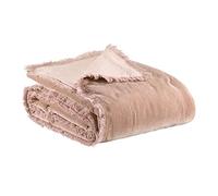 Vivaraise Plaid tinta unita Fara Rosa 135x200 cm