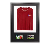 Vivarti DIY Junior 3D montato - Doppia apertura Sport Camicia Display Telaio A1 59.4 x 84cm - Telaio nero, Monte Nero, Bianco Scheda di Supporto