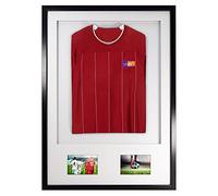 Vivarti DIY Junior 3D montato - Doppia apertura Sportivo Camicia Display Telaio A1 59.4 x 84cm - Telaio nero, Montaggio bianco, Scheda di supporto bianco