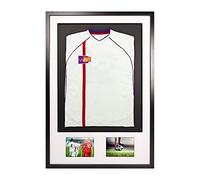Vivarti fai da solo Adulto 3D montato - Doppia apertura Sport Camicia Display Telaio 61 x 91.5cm - Telaio nero, Monte bianco, Nero Backing Card