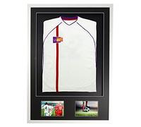Vivarti fai da Solo Adulto 3D Montato - Doppia Apertura Sport Camicia Display Telaio 61 x 91.5cm - Telaio Bianco, Monte Nero, Nero Backing Card