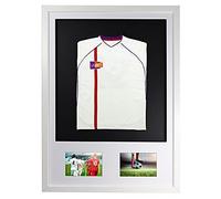 Vivarti fai da solo Infant 3D montato - Doppia apertura Sportivo Camicia Display Telaio 50 x 70cm - Telaio bianco, Montaggio bianco, Nero Scheda di supporto