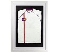 Vivarti fai da solo Junior 3D Mounted Sports Shirt Display Telaio 50 x 70cm - Cornice Bianca, Montaggio bianco, Scheda di supporto nero