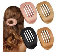 VivaSmile 4 PCS Mollette Capelli Donna, Pinze per Capelli con Design Curvo per Sdraiarsi, Guidare - Pinza Capelli Donna Matte Forte Tenuta per Capelli Sottile, Spessi (Scuro)