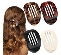 VivaSmile 4 PCS Mollette Capelli Donna, Pinze per Capelli con Design Curvo per Sdraiarsi, Guidare - Pinza Capelli Donna Matte Forte Tenuta per Capelli Sottile, Spessi (Leopardo)