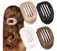 VivaSmile 4 PCS Mollette Capelli Donna, Pinze per Capelli con Design Curvo per Sdraiarsi, Guidare - Pinza Capelli Donna Matte Forte Tenuta per Capelli Sottile, Spessi (Neutri)