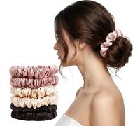 VivaSmile - 6 elastici per capelli in seta di gelso per una tenuta delicata, senza pieghe, accessori per capelli per donne e ragazze, confezione regalo inclusa