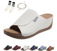 VivaStep Sandali - Sandali ergonomici e antiscivolo per alleviare il dolore, plantare ortopedico, bianco, 39 EU