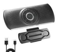 Vivavoce per auto Bluetooth 4.2 vivavoce con clip, microfono integrato, slot per schede TF, riconnettersi automaticamente per GPS, musica, chiamate, controllo volume