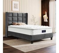 VIVCA Materasso in schiuma fredda a 7 zone, 90 x 200 cm, molle insacchettate, materasso a molle, 100% certificato Oeko-Tex, rivestimento in microfibra trapuntata, 100 notti, grado di durezza H3