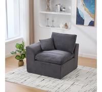 VIVCA Moderno divano in tessuto minimalista singolo posto Poltrona morbida e confortevole Con cuscino Divano per il tempo libero in stile nordico Disponibile Si consiglia di acquistare due divani.