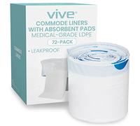 Vive Fodere per toilette con cuscinetto assorbente, borsa di ricambio usa e getta, per comodini bariatrici, per letto bariatrico standard e pieghevole, sedia da toilette portatile, aiuto per fogli