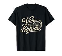 Vive La Balade, Grafica retrò per Bicicletta, Stile Vintage Maglietta