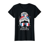 Vive La France Bastille Day Bandiera francese disordinato panino donne Maglietta