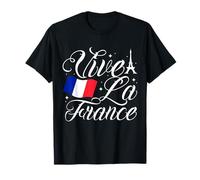 Vive La France Bastille Day Bandiera francese Maglietta