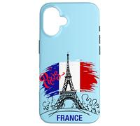 Vive La France - Disegno di schizzo della Torre Eiffel di Parigi Custodia per iPhone 16