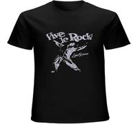 Vive Le Rock Worn by Sid Vicious Vintage T Shirt Short Sleeve Funny Top Black XL