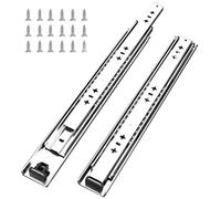 Vivego - 1 paio di guide per cassetti, con supporto laterale, capacità di 117,9 kg, con cuscinetti a sfera a 3 pieghe in acciaio inox, disponibili in 76,2 cm, 81,3 cm, 86,4 cm, 91,4 cm.