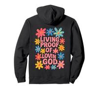 Vivente Prova di Lovin Dio Grafica Cristiana Floreale Felpa con Cappuccio