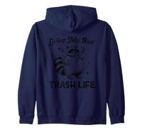 Vivere al meglio la mia vita da trash life Raccoon Spirit Felpa con Cappuccio
