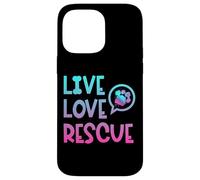 Vivere amore salvataggio diritti animali rifugio animale lavoratore Custodia per iPhone 14 Pro Max