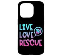 Vivere amore salvataggio diritti animali rifugio animale lavoratore Custodia per iPhone 15 Pro