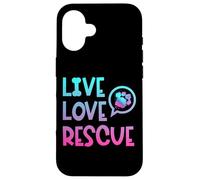 Vivere amore salvataggio diritti animali rifugio animale lavoratore Custodia per iPhone 16