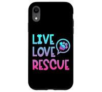 Vivere amore salvataggio diritti animali rifugio animale lavoratore Custodia per iPhone XR