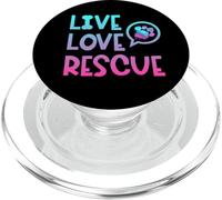 Vivere amore salvataggio diritti animali rifugio animale lavoratore PopSockets PopGrip per MagSafe