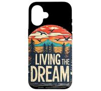 Vivere il sogno con bel costume da foresta e montagne Custodia per iPhone 16