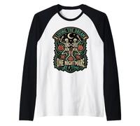 Vivere Il Sogno Un Incubo alla Volta Arte Scheletro Maglia con Maniche Raglan