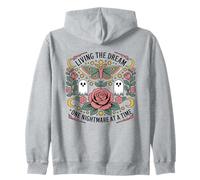 Vivere il sogno un incubo alla volta Funny Goth Vintage Felpa con Cappuccio