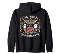 Vivere il sogno un incubo alla volta Funny Goth Vintage Felpa con Cappuccio