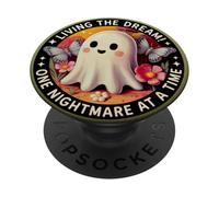 Vivere il sogno un incubo alla volta simpatico fantasma umorismo PopSockets PopGrip Adesivo