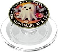 Vivere il sogno un incubo alla volta simpatico fantasma umorismo PopSockets PopGrip per MagSafe