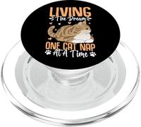 Vivere il sogno un pisolino per gatto alla volta | Cat Sitter PopSockets PopGrip per MagSafe